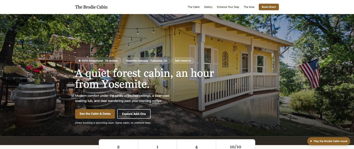 The Brodie Cabin homepage