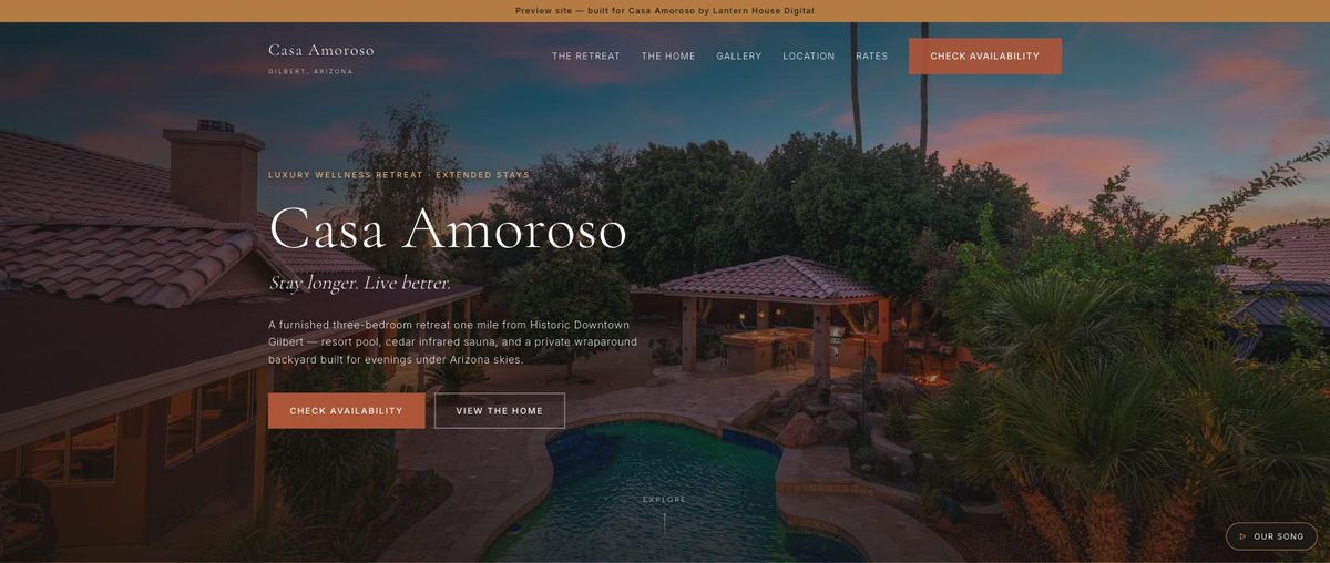 Casa Amoroso homepage