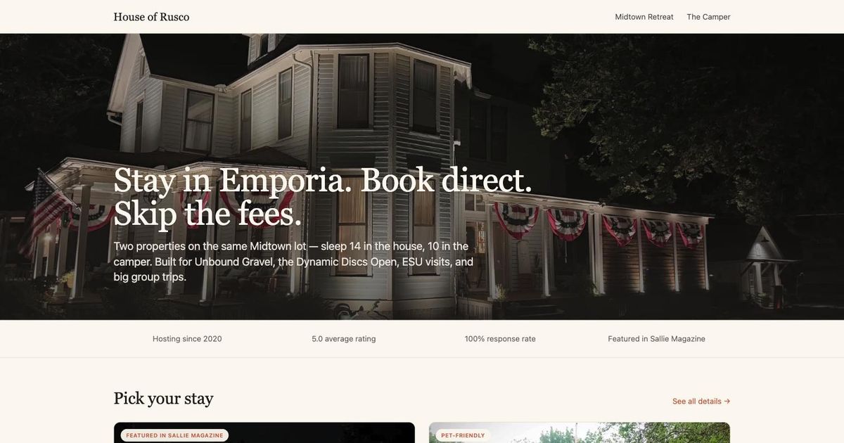 House of Rusco homepage